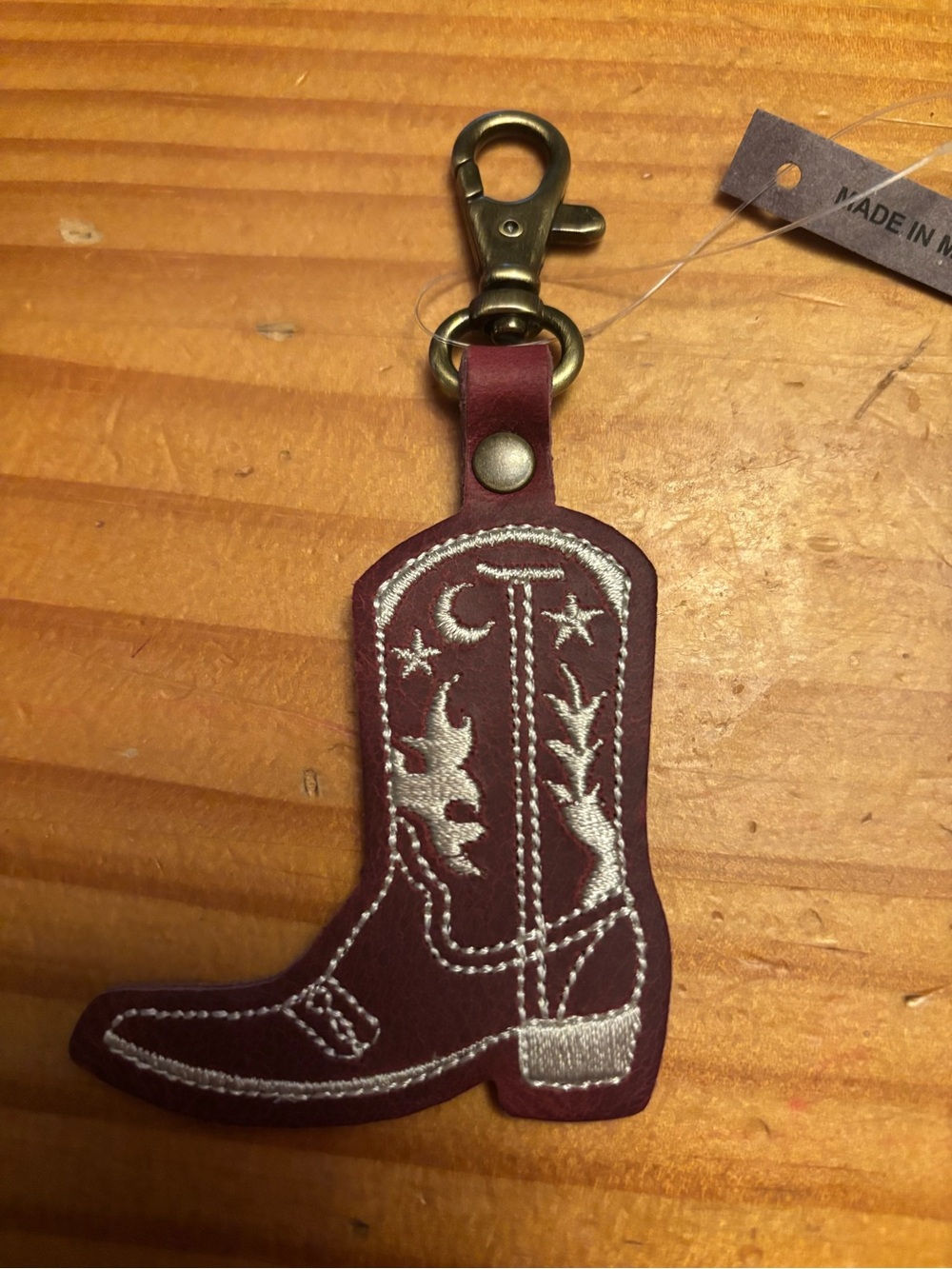 Portland Leather Chili Cowboy Boot Bag Charm - NEW